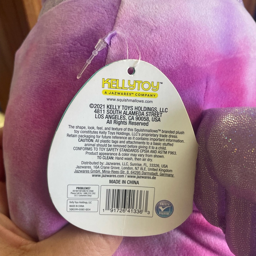 Kellytoy Purple and Pink Plush Unicorn - Picture 9 of 11